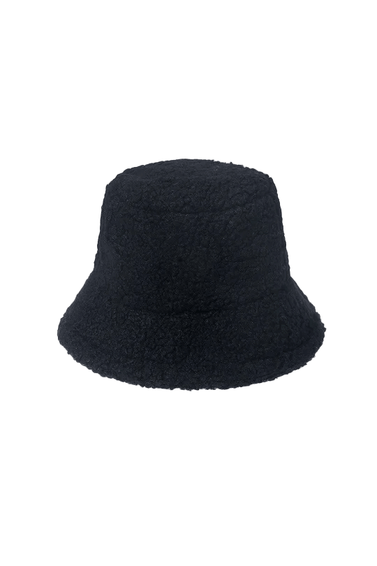 Fuzzy Bucket Hat Black Accessories HYPEACH 
