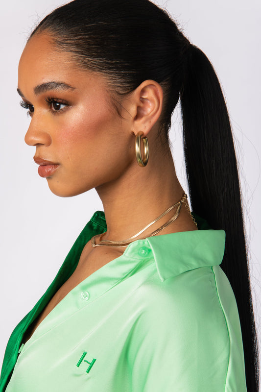Gold Matte Hoop Earrings Accessories HYPEACH BOUTIQUE 