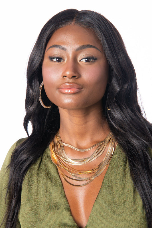 Gold Two Piece Layered Necklace Accessories HYPEACH BOUTIQUE 