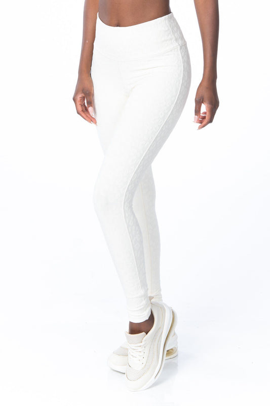 White/Ivory Leggings & Tights Workout Clothes