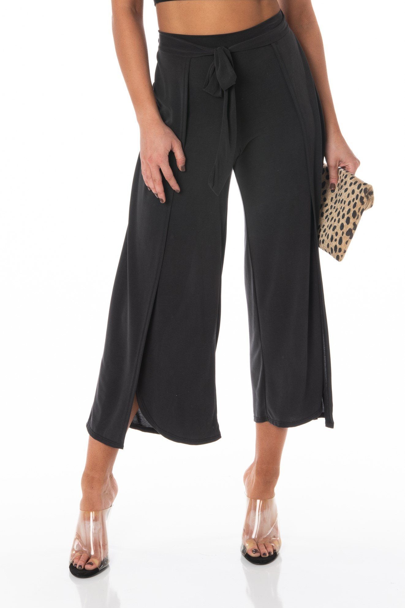 Lido Isle Charcoal Petal Pants Bottoms HYPEACH BOUTIQUE 