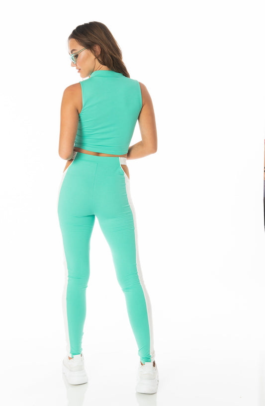 Minty Fresh Cut Out Skinny Joggers Sets HYPEACH BOUTIQUE 