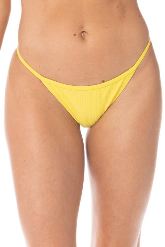 Moderate Coverage Side String Yellow Bikini Bottoms Swimwear HYPEACH BOUTIQUE 