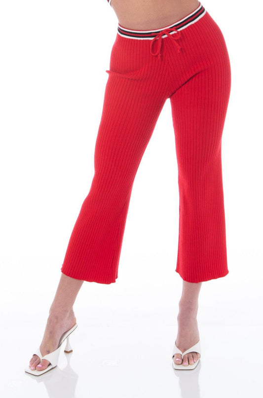 Ready for The Weekend Red Track Pants - FINAL SALE Bottoms HYPEACH BOUTIQUE 