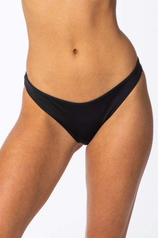 Seamless Cheeky Bikini Bottoms Black Swimwear HYPEACH BOUTIQUE 