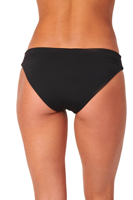 Seamless Cutout Moderate Coverage Black Bikini Bottoms Swimwear HYPEACH BOUTIQUE 