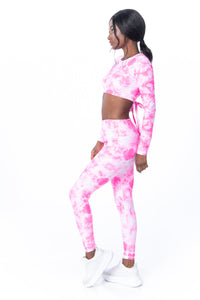 Starburst Neon Tie Dye High Waist Leggings - Hypeach Active Activewear HYPEACH BOUTIQUE 