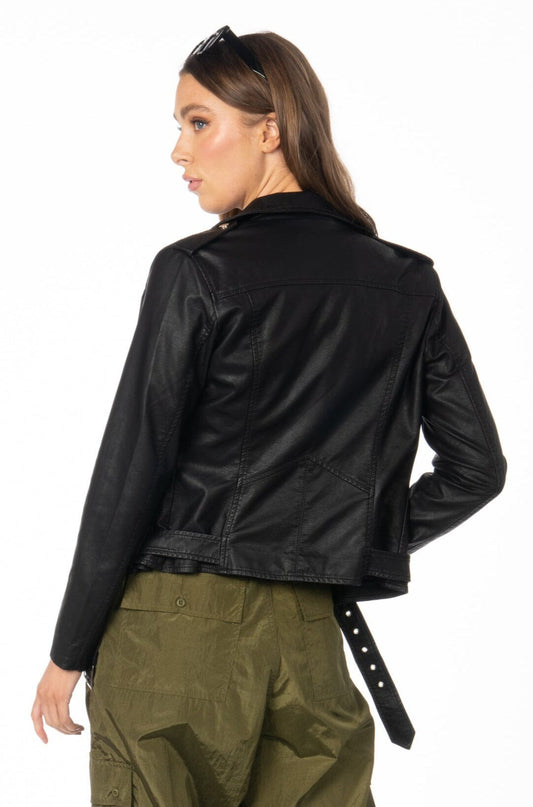 Sunset Blvd Moto Jacket Black Outerwear HYPEACH 