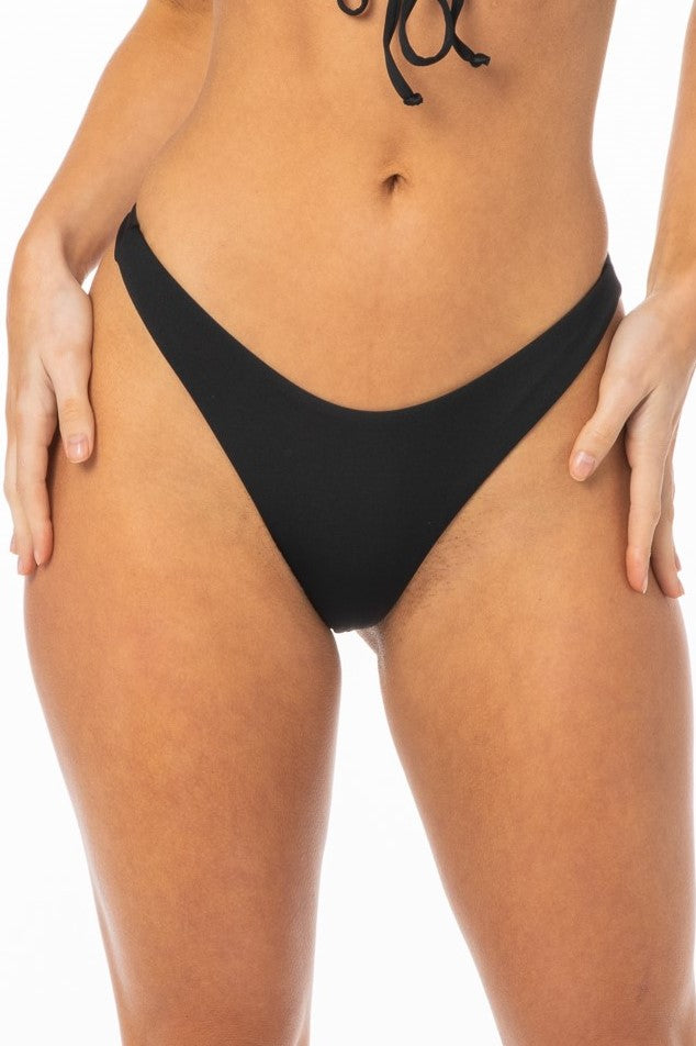 Tropez Bikini Bottoms Black Swimwear HYPEACH BOUTIQUE 