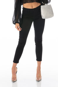 Vervet Denim - Black High Rise Ankle Skinny Jeans Denim Vervet 