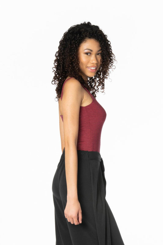 Watermelon Square Neck Double-Layered Crop Tank Tops HYPEACH BOUTIQUE 